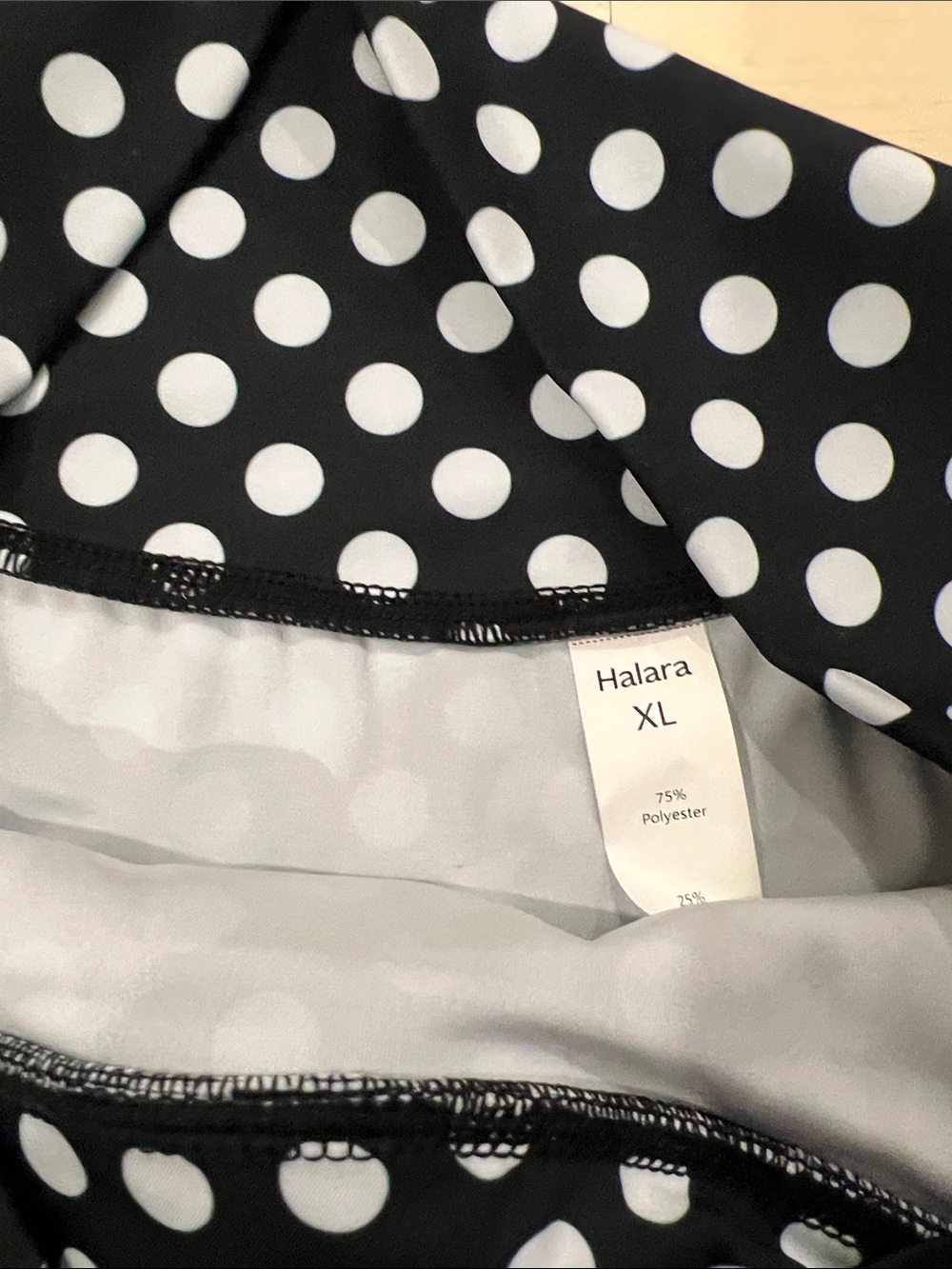 HALARA Black and White Polka Dot Mini Skirt - Picture 3 of 3